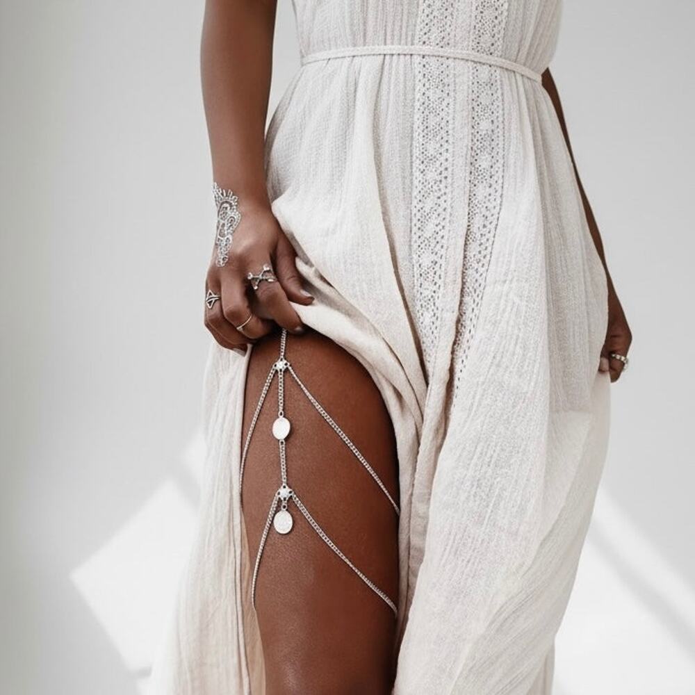 Silver Boho Leg Chain